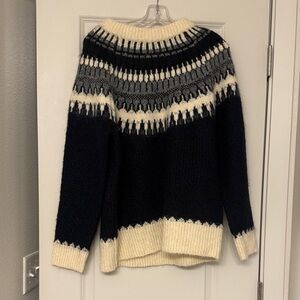 Cozy Black and Cream Women's Sweater